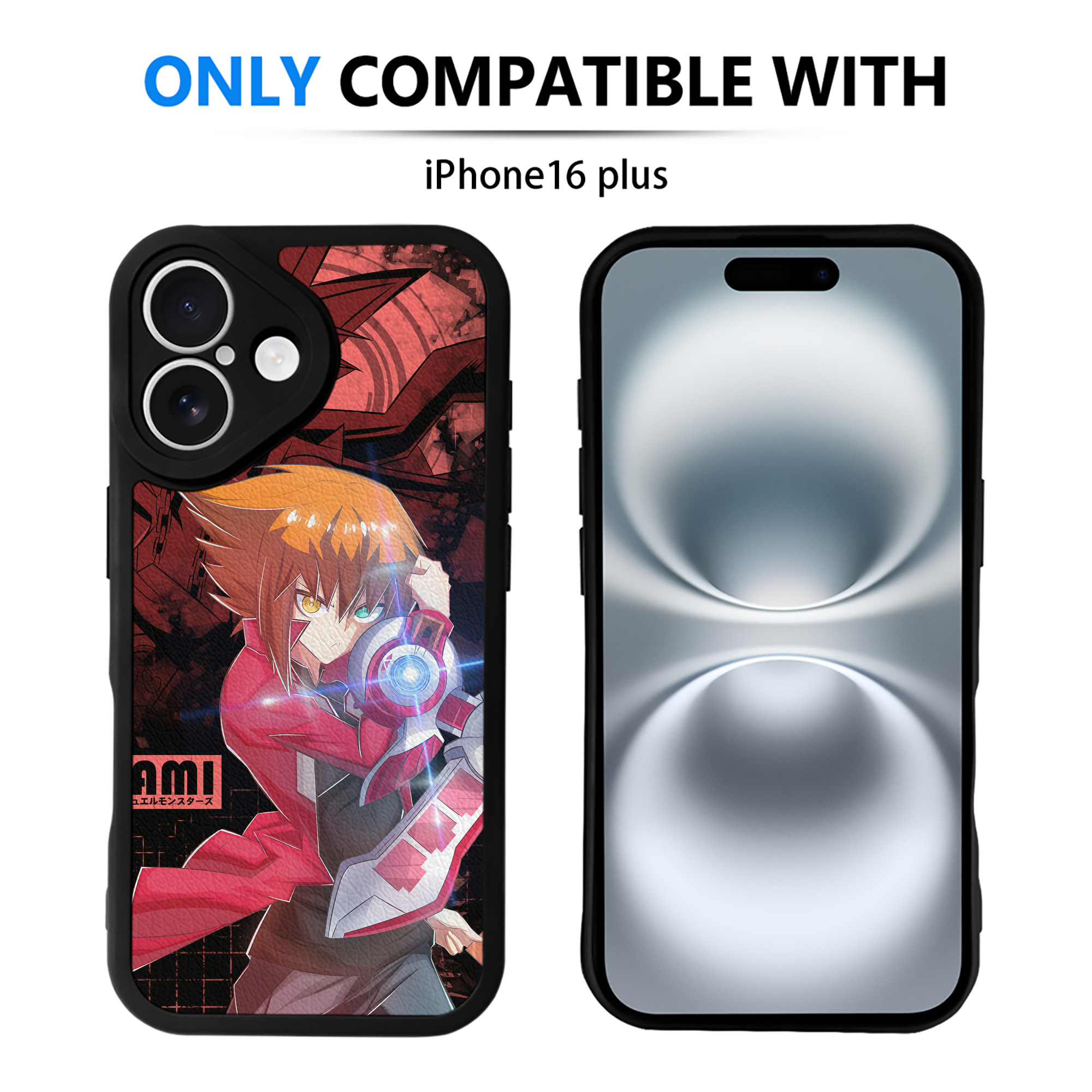 （画像用） 遊☆戯☆王 Yu-Gi-Oh! 【iPhone 16シリーズ対応】シリコンスマホケース（レザー調） 材質：シリコン